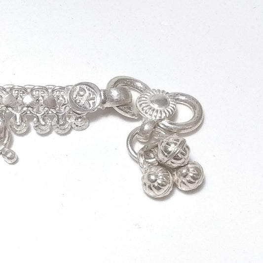 Cavigliera indiana argento semi-rigida | Gioielli etnici
