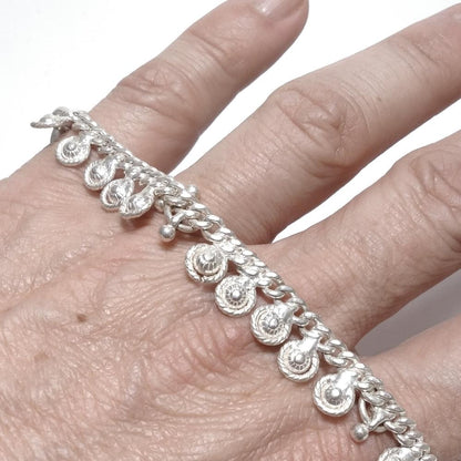 Cavigliera indiana argento semi-rigida | Gioielli etnici