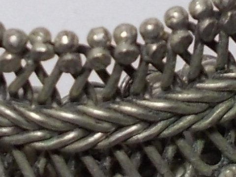 Cavigliera ETNICO /antico argento – dettaglio lavorazione