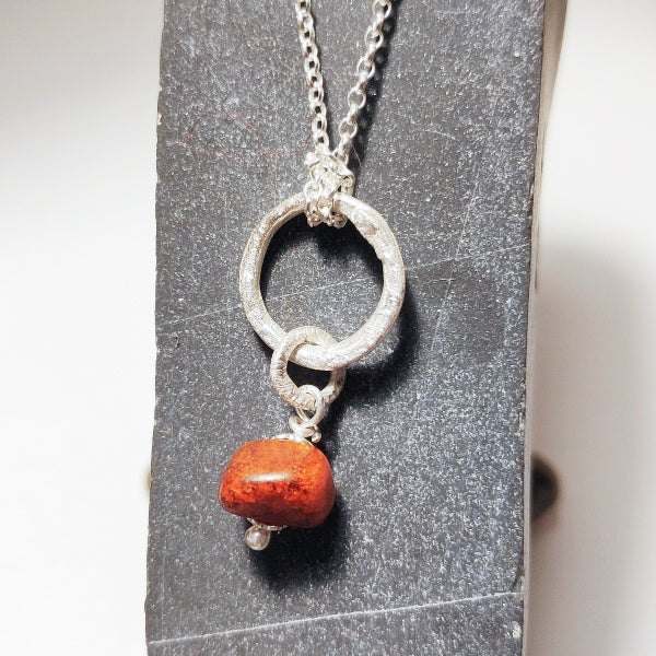 La Collana con pietra il cerchio della vita argento 925