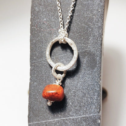 La Collana con pietra il cerchio della vita argento 925