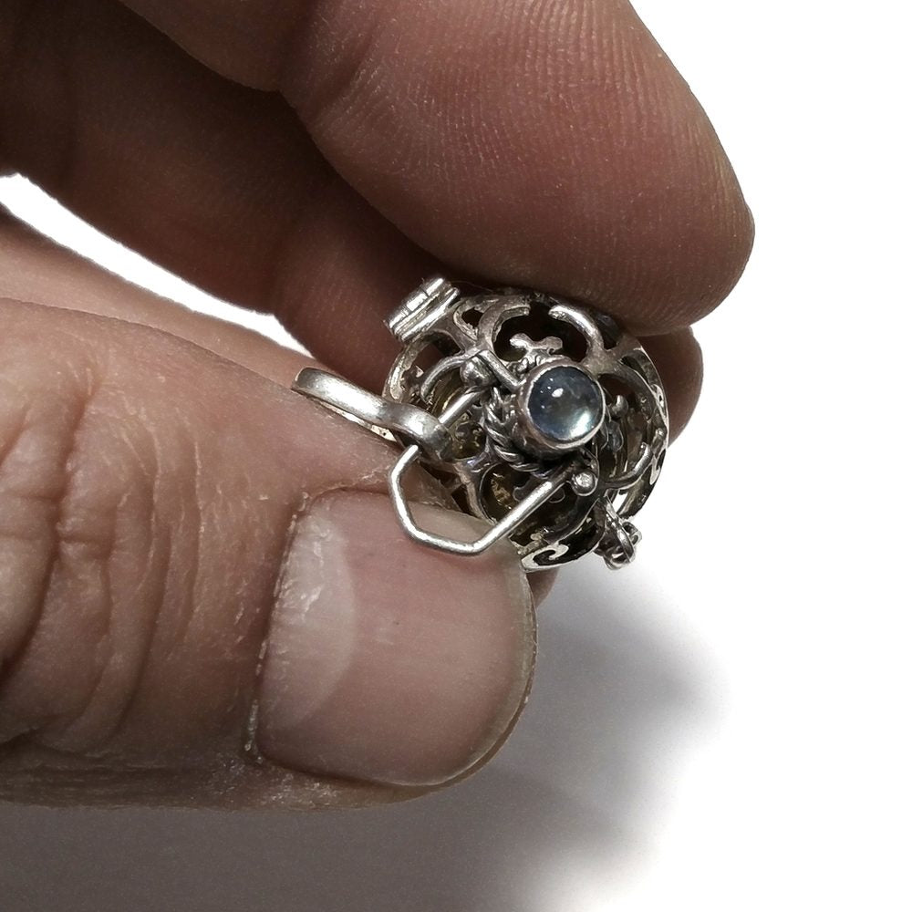 CHIAMA ANGELI | in argento 925 Ciondolo artigianale Labradorite, Turchese | GIOIELLI ETNICI – immagine4