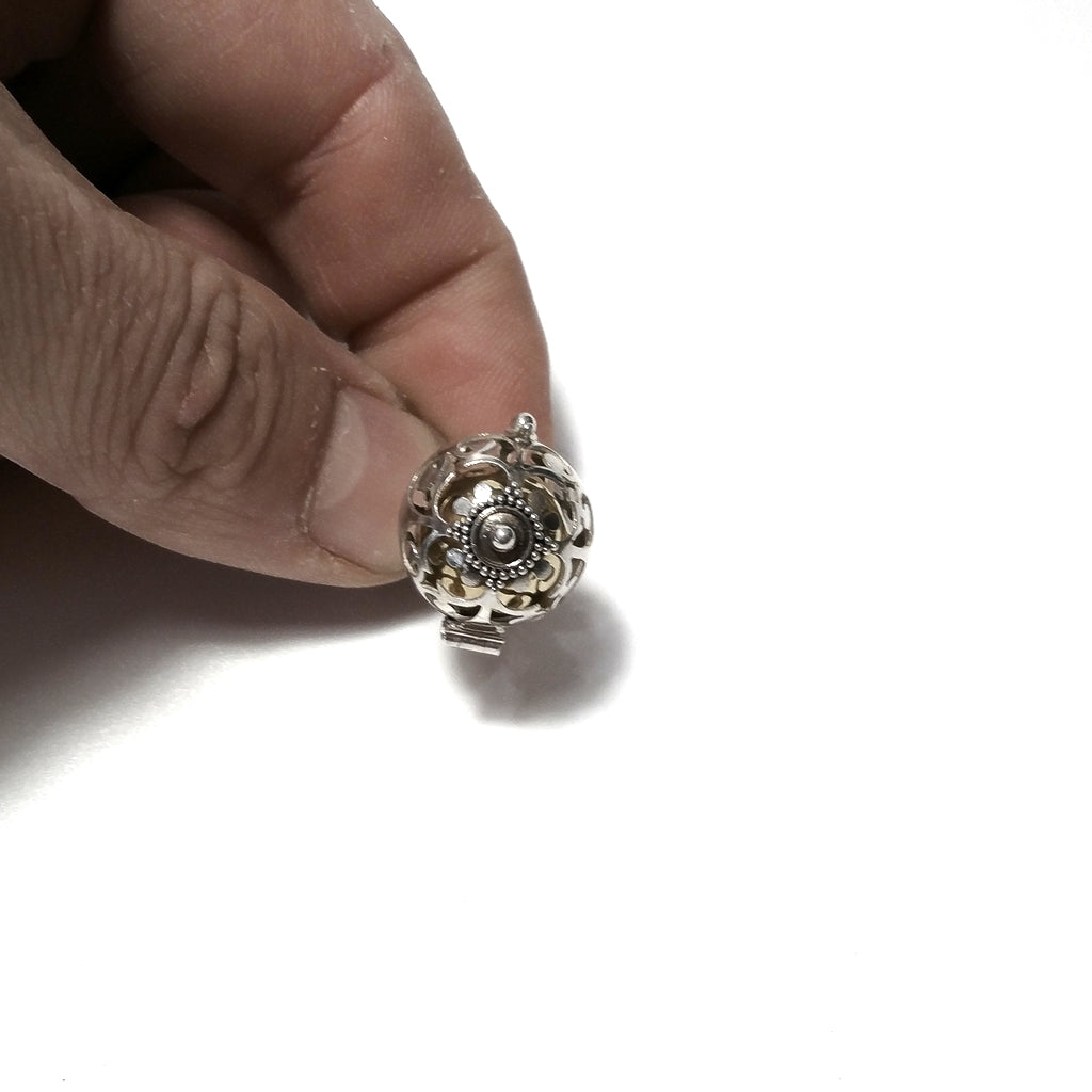 CHIAMA ANGELI in argento 925 Ciondolo artigianale Cristallo di rocca, Quarzo fumè, Turchese