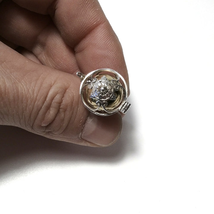 CHIAMA ANGELI | in argento 925 Ciondolo artigianale Onice nero , Cristallo di rocca  | GIOIELLI ETNICI