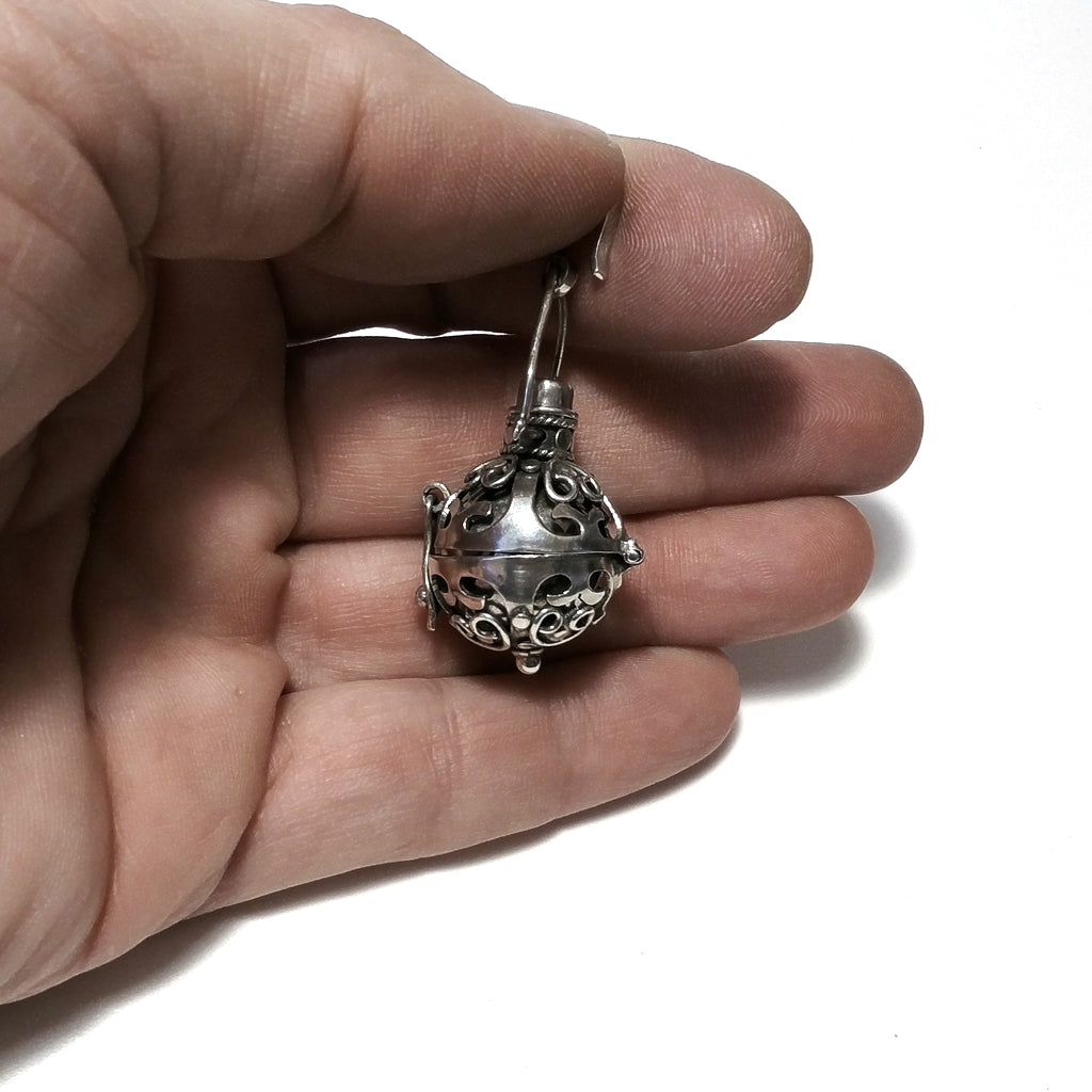 CHIAMA ANGELI | in argento 925 Ciondolo artigianale Onice nero | GIOIELLI ETNICI