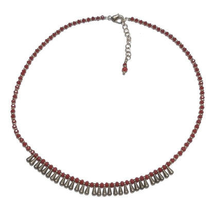 Collana etnica choker artigianale in ottone - DAFNE