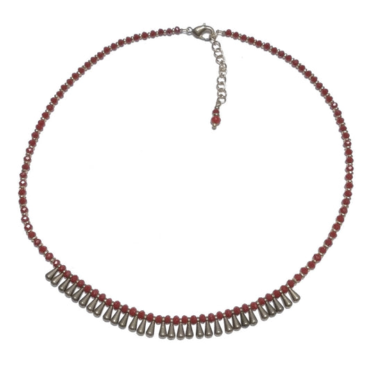 Collana etnica choker artigianale in ottone - DAFNE