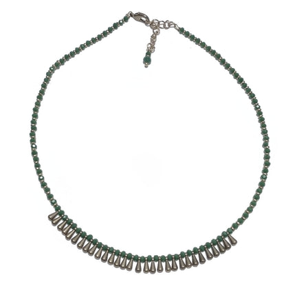 Collana etnica choker artigianale in ottone - DAFNE