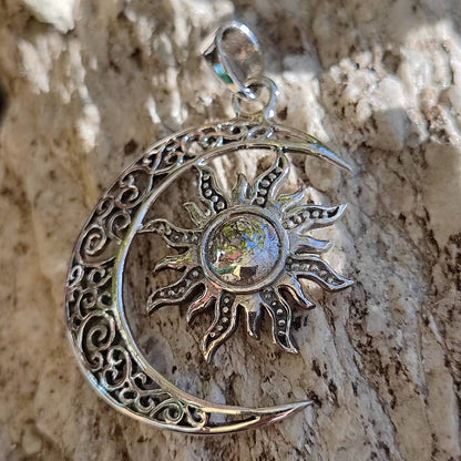 Ciondolo sole e luna in argento 925 - KOTRI