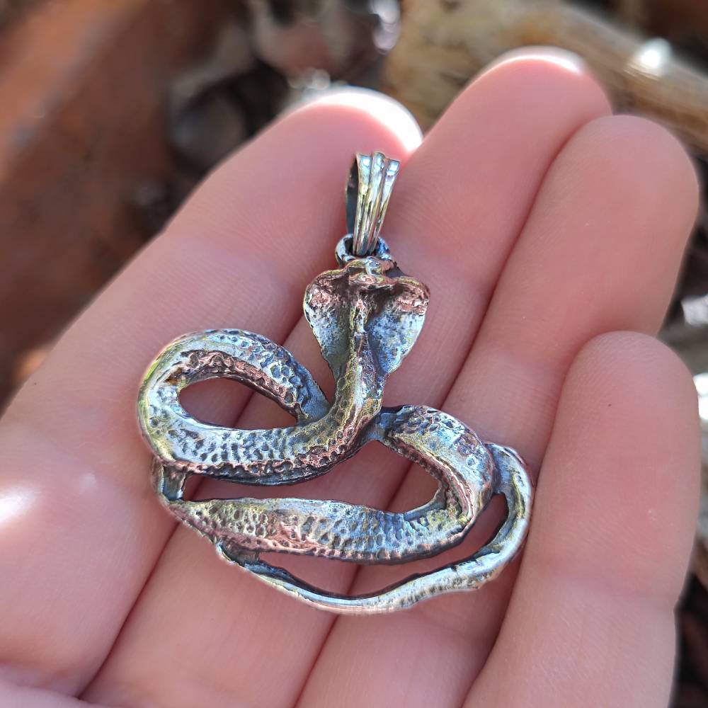 Ciondolo serpente in argento 925 - BASSI