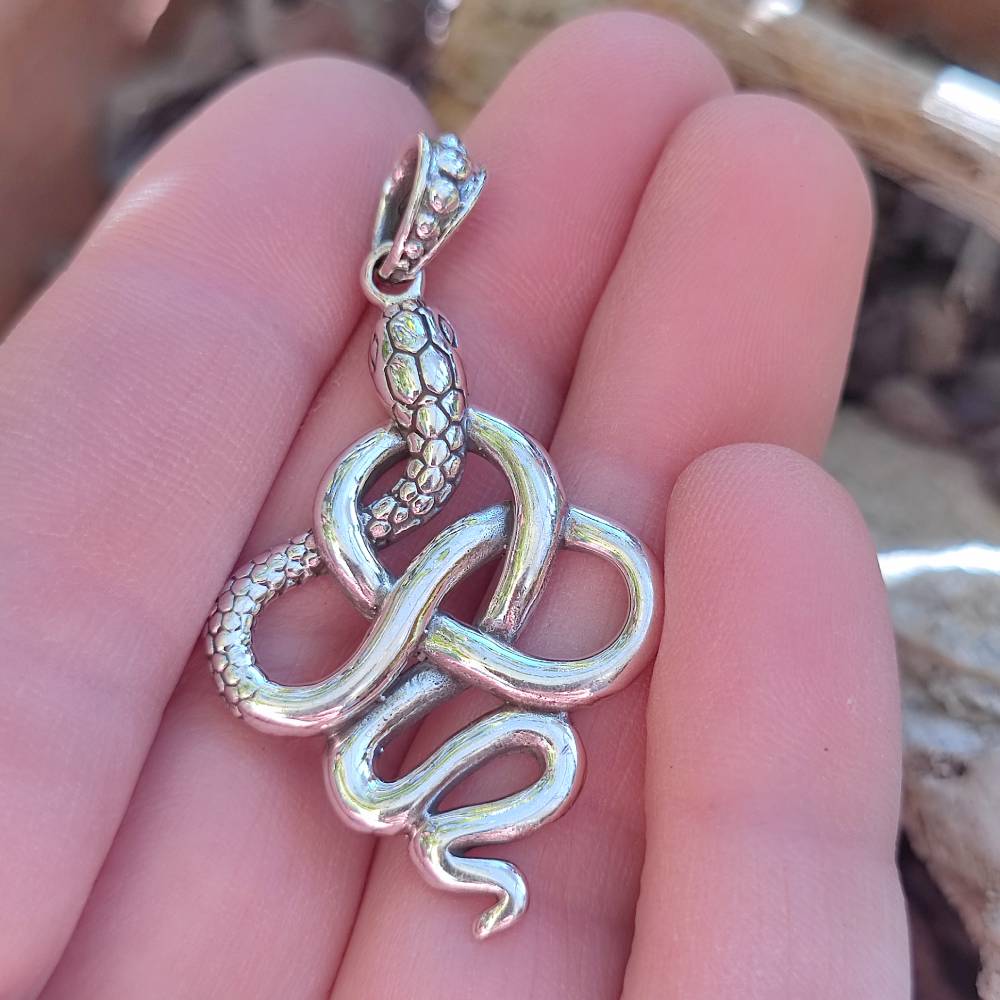 Ciondolo serpente in argento 925 - GOGUNDA