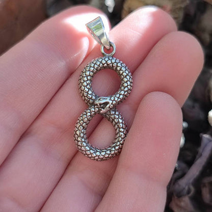 Ciondolo serpente in argento 925 - PHALNA