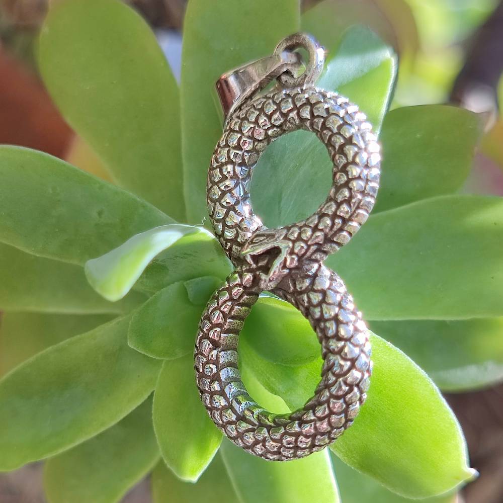 Ciondolo serpente in argento 925 - PHALNA