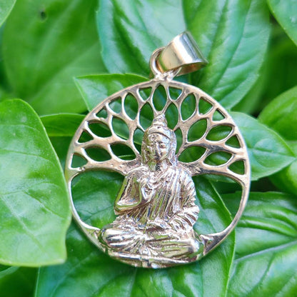 Ciondolo in ottone Albero della vita Buddha