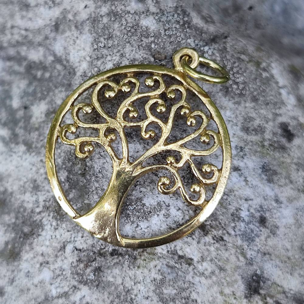 Ciondolo in ottone Albero della vita
