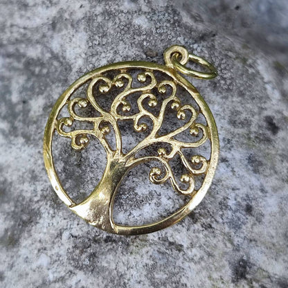 Ciondolo in ottone Albero della vita