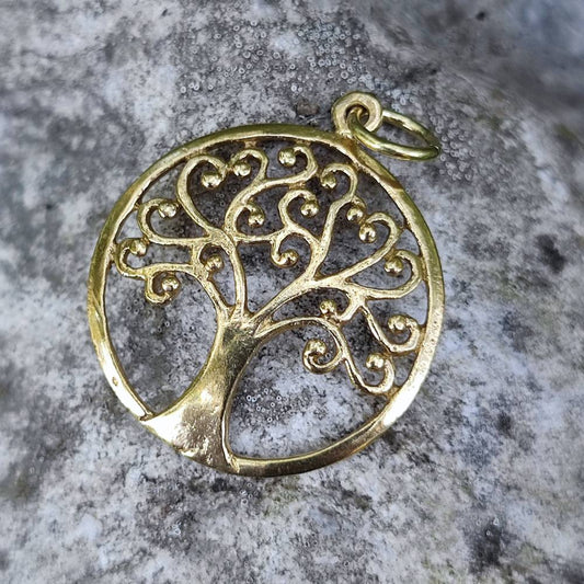 Ciondolo in ottone Albero della vita