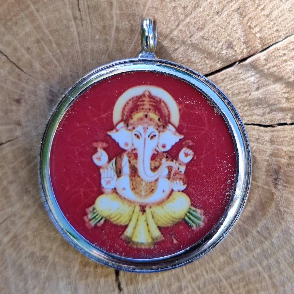 Ciondolo tradizionale indiano in ottone Ganesh
