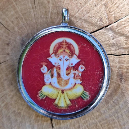 Ciondolo tradizionale indiano in ottone Ganesh