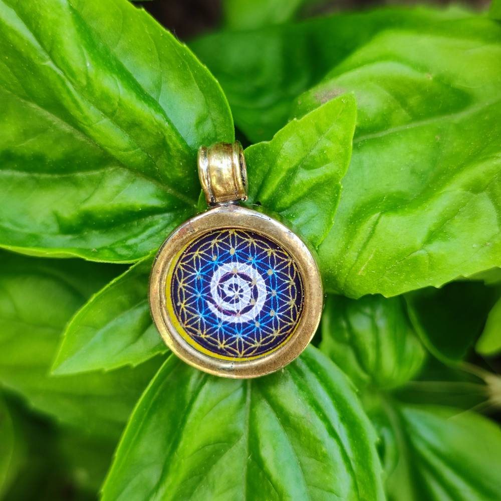 Ciondolo tradizionale indiano in ottone Shankha