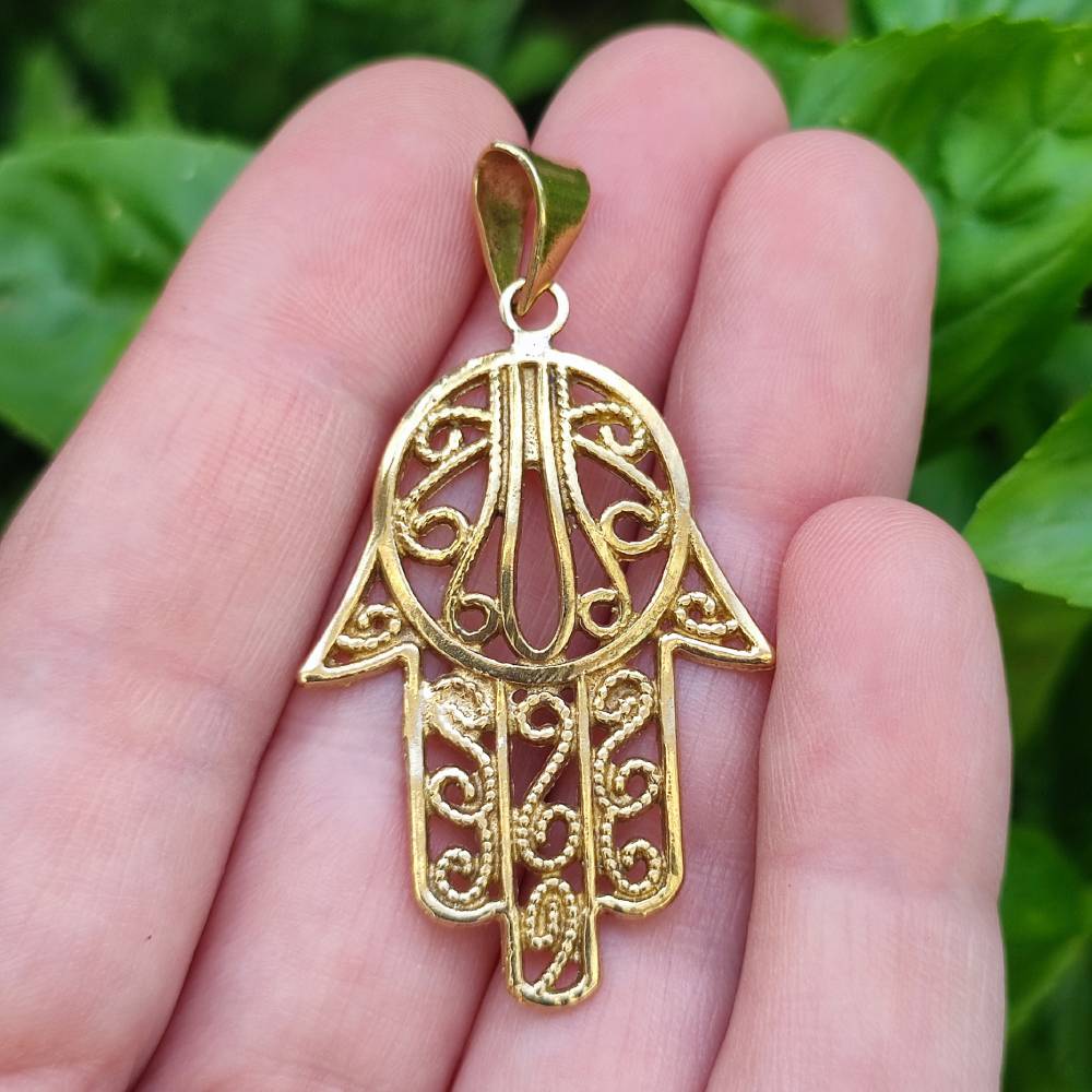 Ciondolo in ottone Mano di Fatima
