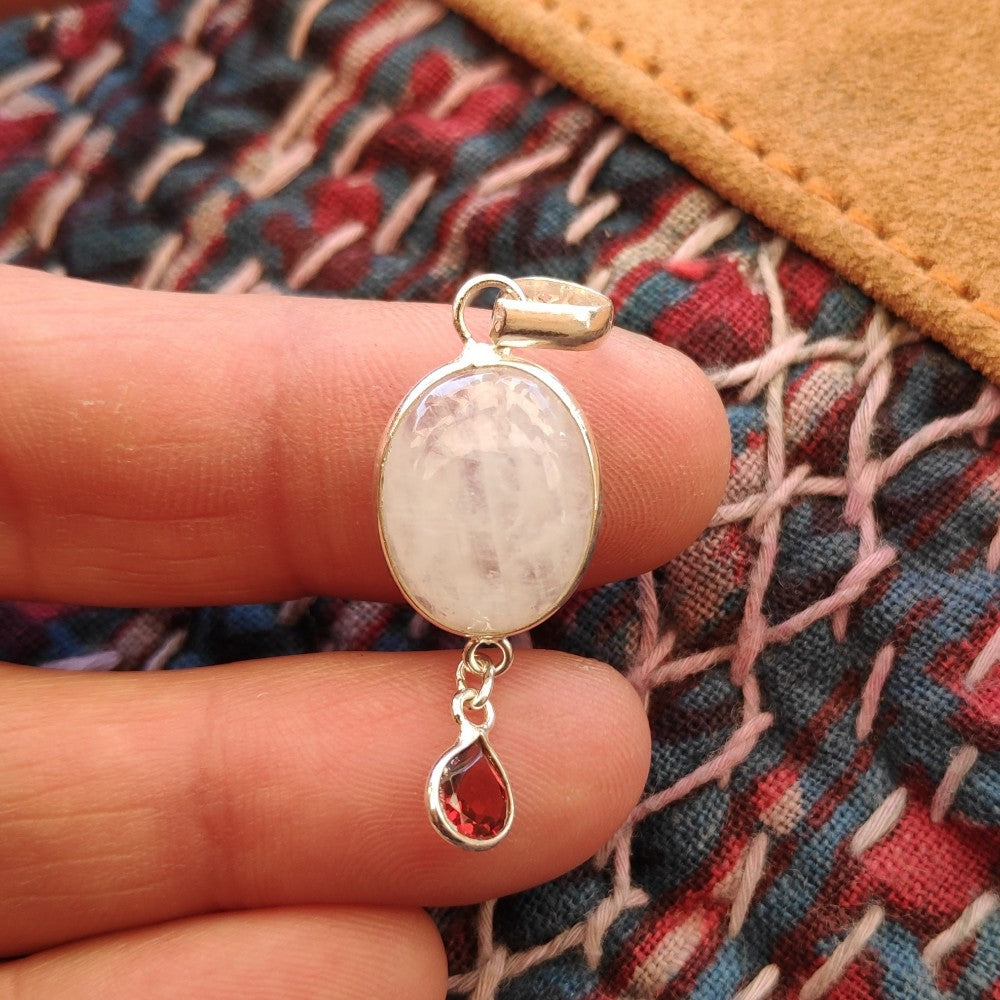 CIONDOLO pietra di luna - argento 925 | Gioielli in argento