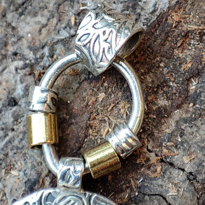 Ciondolo BRIJESH con pietra PIETRA DI LUNA in argento 925 Ciondolo artigianale