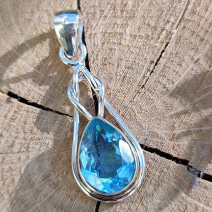 Ciondolo CUVERY con pietra TOPAZIO in argento 925 Ciondolo artigianale