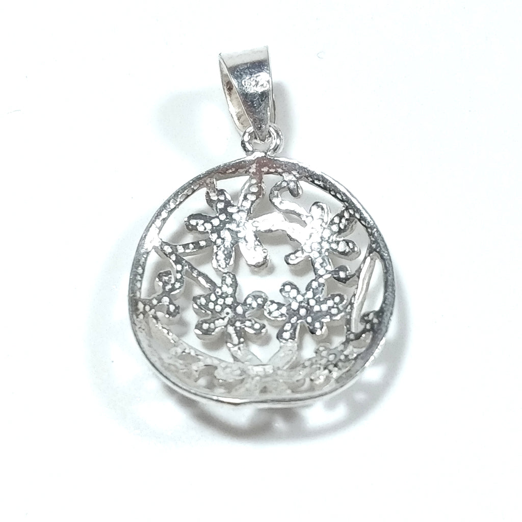 Ciondolo in argento 925 Ciondolo artigianale | FIORI – immagine3