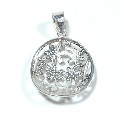 Ciondolo in argento 925 Ciondolo artigianale | FIORI – immagine3
