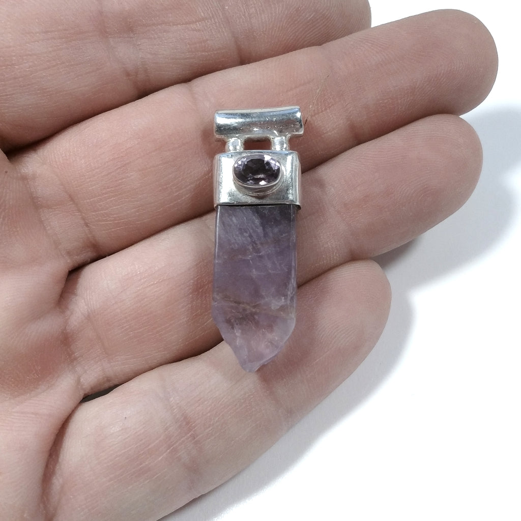 CIONDOLO PIETRA | in argento 925 con Ametista | GIOIELLI CON PIETRE