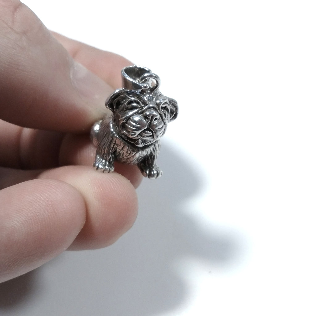 Ciondolo in argento 925 bulldog francese - DOGGY