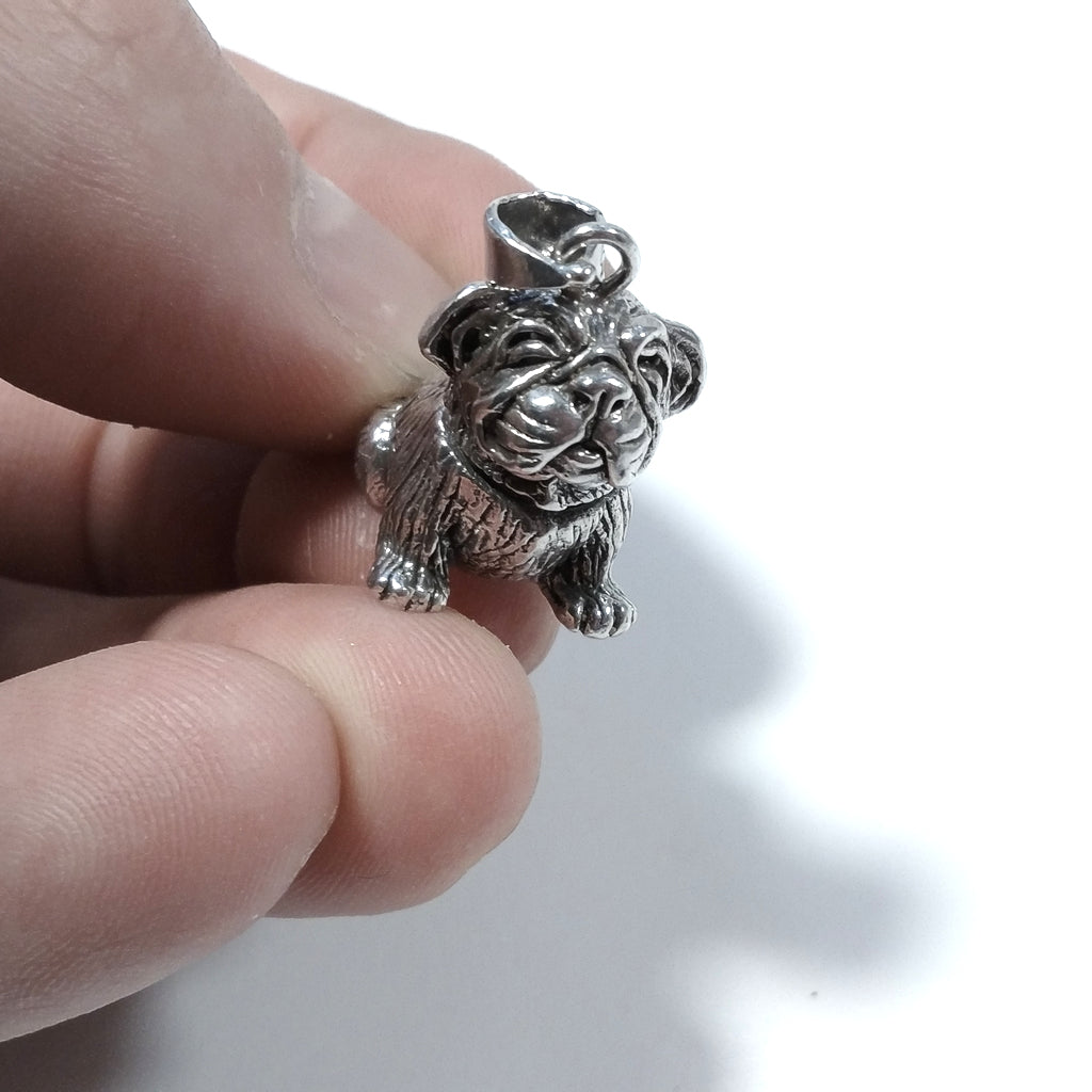 Ciondolo in argento 925 bulldog francese - DOGGY
