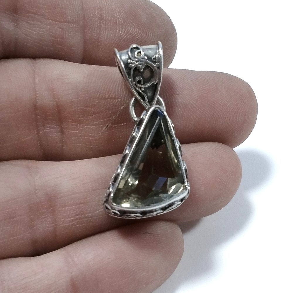 Ciondolo ETNICO in argento 925 Ciondolo Citrino | GIOIELLI CON PIETRE