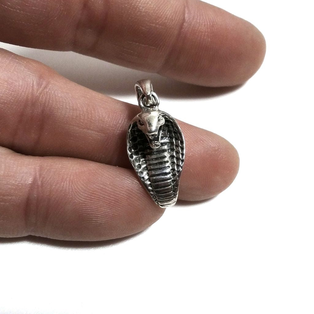 Ciondolo in argento 925 Ciondolo artigianale testa di COBRA | Gioielli in argento