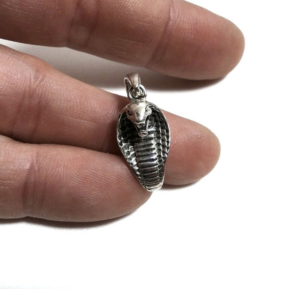 Ciondolo in argento 925 Ciondolo artigianale testa di COBRA | Gioielli in argento
