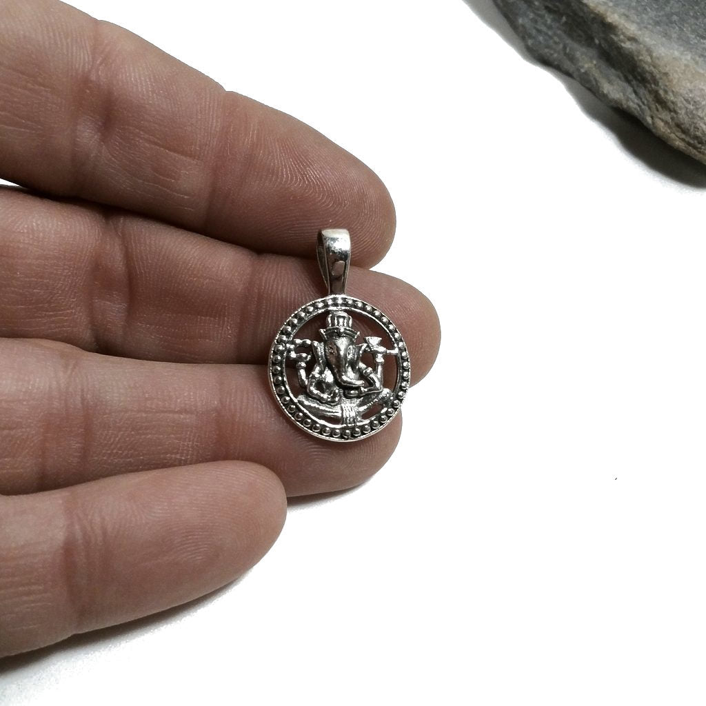 Ciondolo Ganesh in argento 925 - NUZVID