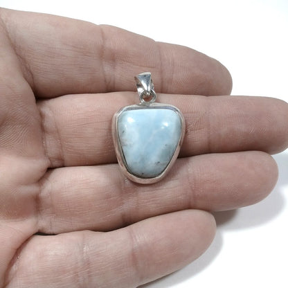 Ciondolo con pietra in argento 925 Ciondolo artigianale Larimar | GIOIELLI IN ARGENTO – immagine2