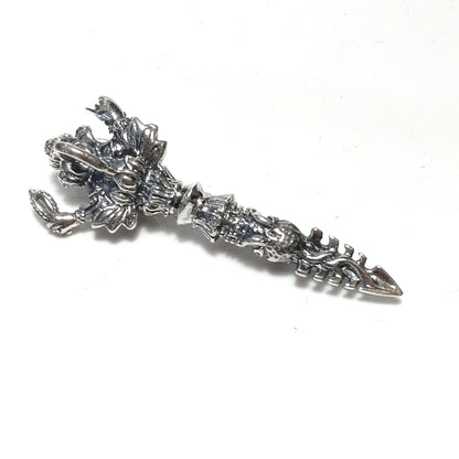 Ciondolo ETNICO in argento 925 con DORJE / VAJRA | GIOIELLI IN ARGENTO