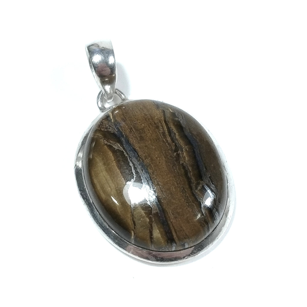 Ciondolo d'argento in argento 925 Ciondolo artigianale Occhio di Tigre | GIOIELLI IN ARGENTO