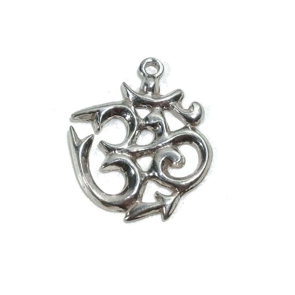 Ciondolo ETNICO in argento 925 con OM - AUM Mantra | GIOIELLI IN ARGENTO