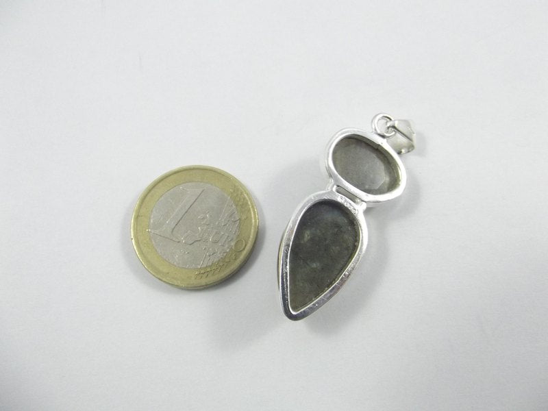CIONDOLO Labradorite grezza argento 925 - ilmondodiwit - Ciondolo