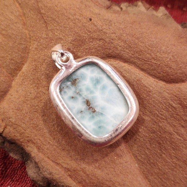 Ciondolo con pietra in argento 925 Ciondolo artigianale – larimar