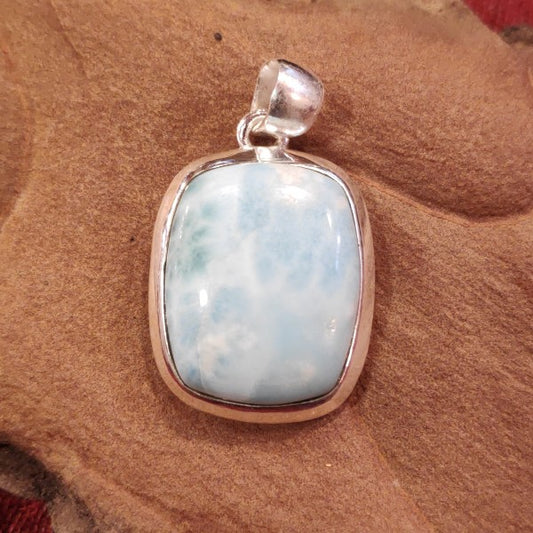Ciondolo LARIMAR con pietra in argento 925 Ciondolo artigianale