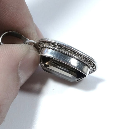 Ciondolo ETNICO in argento 925 Quarzo fumé – immagine5