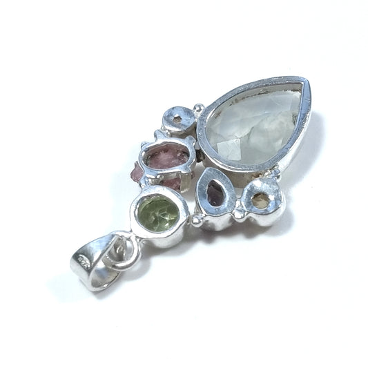 CIONDOLO PIETRA | in argento 925 Ametista Perla Prehnite | GIOIELLI IN ARGENTO – immagine2