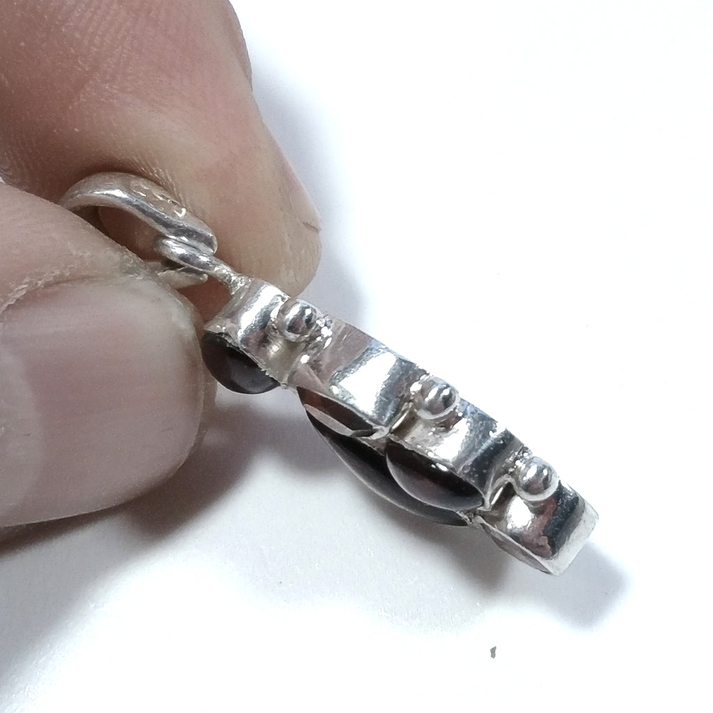 Ciondolo artigianale in argento 925 con Ciondolo con pietra Granato | GIOIELLI IN ARGENTO – immagine4
