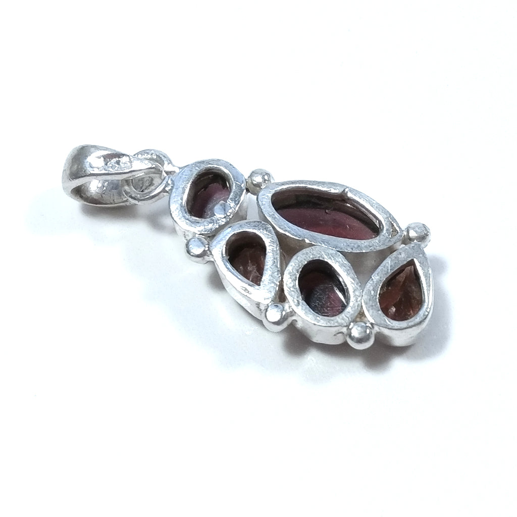 Ciondolo artigianale in argento 925 con Ciondolo con pietra Granato | GIOIELLI IN ARGENTO – immagine3