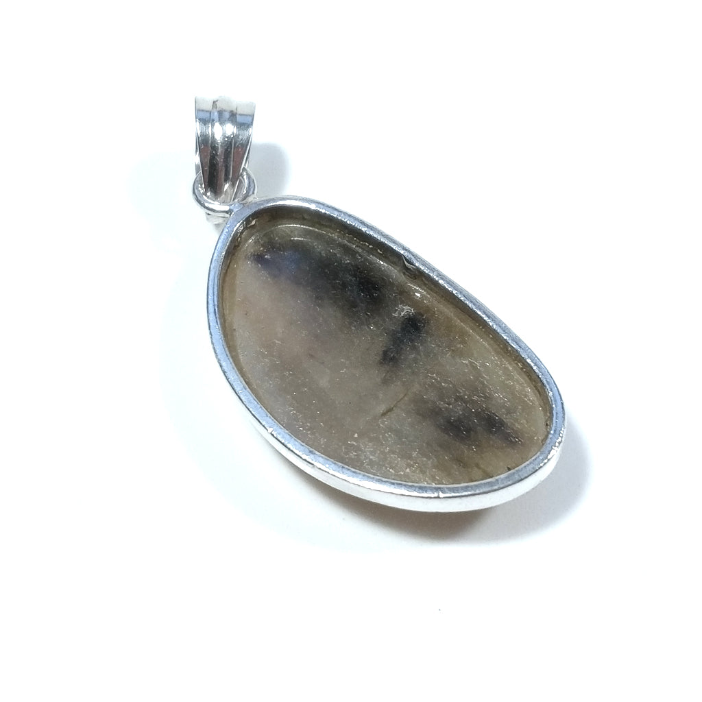 CIONDOLO PIETRA | in argento 925 con Zaffiro marrone | GIOIELLI IN ARGENTO