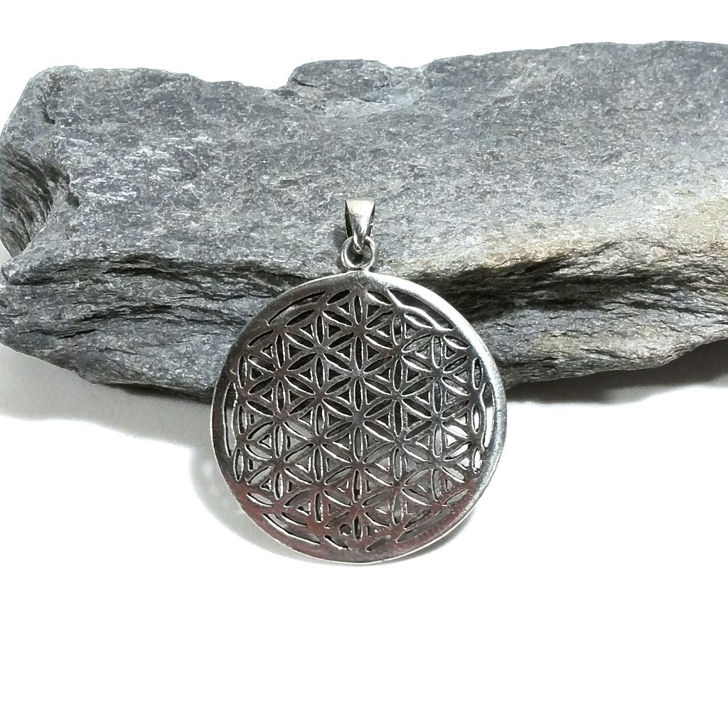 Ciondolo in argento 925 etnico FIORE DELLA VITA | Gioielli con significato